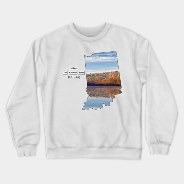 Indiana USA Crewneck Sweatshirt by Designs by Dyer